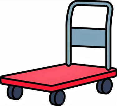赤の台車です。 赤の台車です。 台車,シンプル,業務用,作業,仕事,運搬,倉庫,荷物,物流,工場のイラスト素材