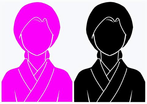和服女, JPG 和 PNG 和服女, 人物, 暗影圖片, 圖標, JPG 和 PNG