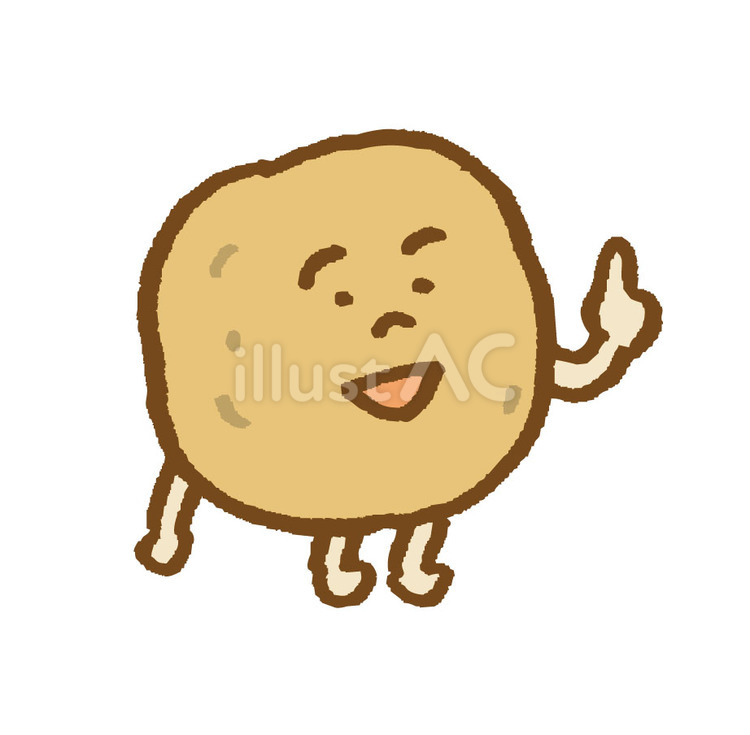 じゃがいも　指差し じゃがいも,指差し,芋のイラスト素材