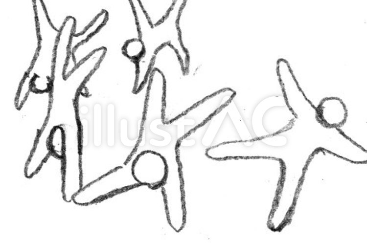 団体競技 運動,体操,側転のイラスト素材