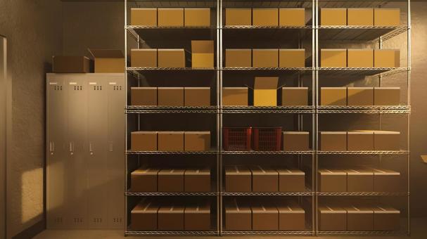 倉庫の中の荷物 倉庫,荷物,倉庫作業,段ボール,仕事,在庫,山積み,室内,物置,保管庫のイラスト素材