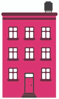 建物イラスト / 集合住宅 建物,集合住宅,建築,アパート,マンション,住居,不動産,住まい,施設,建設のイラスト素材