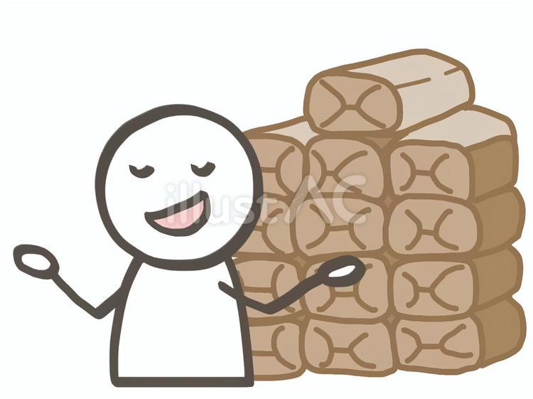 棒人間　米は売るほどありますよ 棒人間,人,米のイラスト素材
