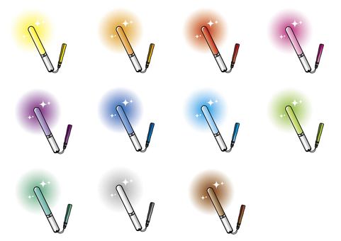 光るペンライト　紐付き