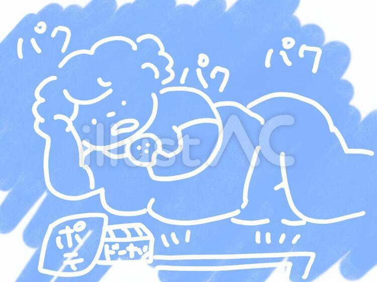 頬杖 横になる おばさんイラスト No 無料イラストなら イラストac