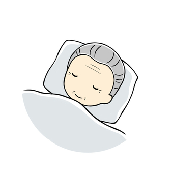 Image of a senior man sleeping soundly, , JPG and PNG