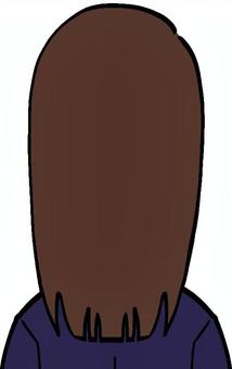 女性の後ろ姿 人,人物,人間,若者,女性,女,女の子,女子,学生,生徒のイラスト素材