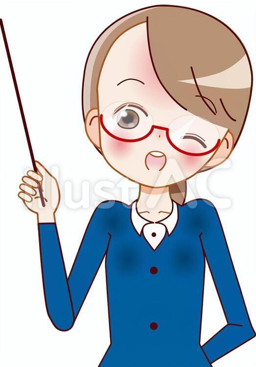 イロハちゃん　OL　差し棒 ol,女性,社会人のイラスト素材