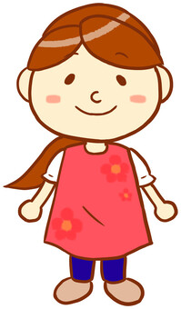 Nursery teacher 01, childminder, apron, female, JPG, PNG and EPS