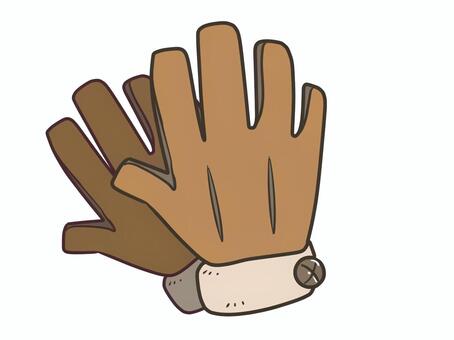 冬の手袋のイラスト（茶） 手袋,冬,防寒,防寒具,暖かい,寒さ対策,冬服,冬物,ファッション,衣類のイラスト素材