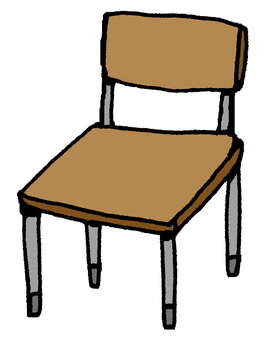 学校の椅子 椅子,学校,学習,授業,備品,木材,学舎,小学校,中学校,木のイラスト素材