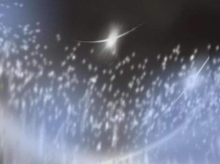 光の星流-モノトーン01 光,星,銀,グレー,輝き,流れ,粒子,モノトーン,クール,きらめきのイラスト素材