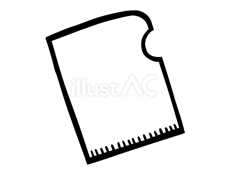 クリアファイル２　線画 クリアファイル,ファイル,文具のイラスト素材