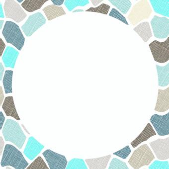 シームレスな色鉛筆画風モザイクの枠　ｆ 色鉛筆,かわいい,テクスチャ,手描き風,にじみ,カラフル,パステル,幾何学,不規則,モザイクのイラスト素材