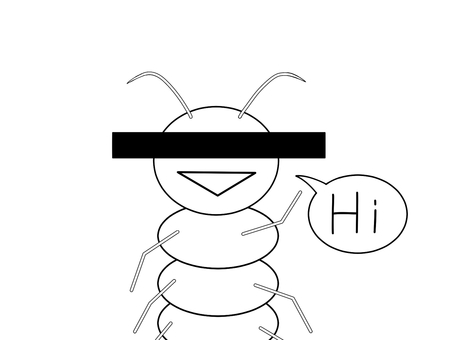 嫌いなあいつ ムカデ 色なし 嫌いなあいつ ムカデ 色なし 百足,害虫,虫,シンプル,手描き,多足,触角,毒虫,目線,色なしのイラスト素材