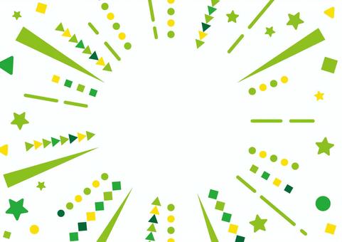 おしゃれでポップな集中線の背景素材 集中線,効果線,三角形,四角形,円,星,図形,ポップ,背景,透過のイラスト素材