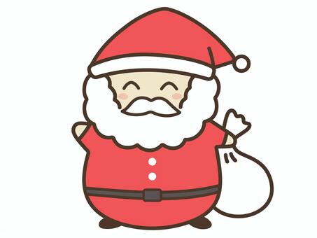 ぽっちゃりサンタクロース クリスマス,xmas,サンタクロース,サンタさん,冬,イベント,行事,イラスト,カットイラスト,挿絵のイラスト素材