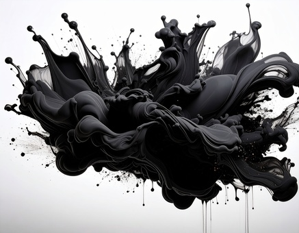 インクの飛沫装飾