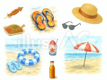 海水浴 砂浜