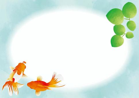 Watercolor style-cute goldfish background-2, JPG and AI Watercolor style-cute goldfish background-2, goldfish, fish, water plants, JPG and AI