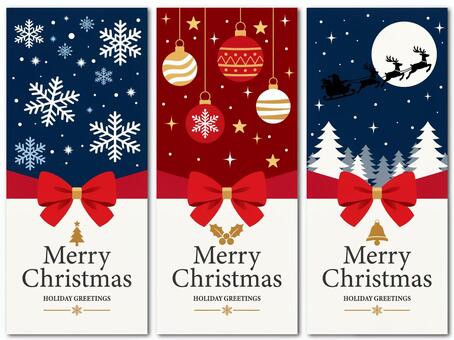 クリスマスカード クリスマス,クリスマスカード,カード,グリーティングカード,ポストカード,冬,雪,夜空,星,リボンのイラスト素材