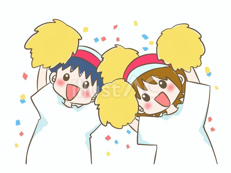 ファイト！ファイト！ 運動会,スポーツの秋,体育の日のイラスト素材