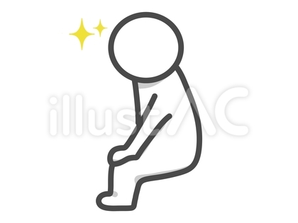 座る人 キラキラ