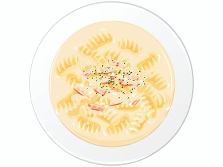 クリームソースのニョッキ クリームソースのニョッキ ニョッキ,パスタ,イタリアン,料理,食べ物,クリームソース,ベーコン,粉パセリ,皿のイラスト素材