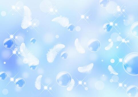 Illustration, feathers, blue, background, 