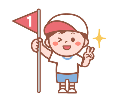Illustration, sports day, children, people, 