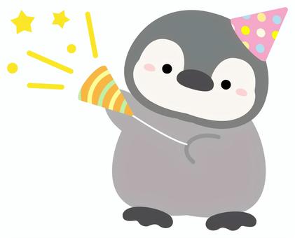 クラッカーとペンギン、クリスマスパーティ クリスマス,クリスマスパーティー,クラッカー,12月,冬,クリスマスイベント,季節,パーティー,パーティーグッズ,ホームパーティのイラスト素材