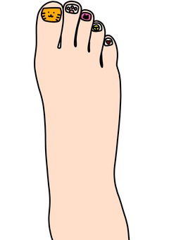 猫のペディキュア 猫,ペディキュア,マニキュア,足,肉球のイラスト素材