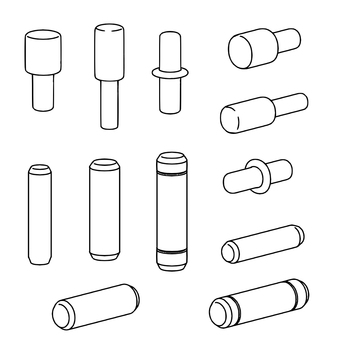 ダボの線画 ダボ,棚ダボ,木ダボのイラスト素材
