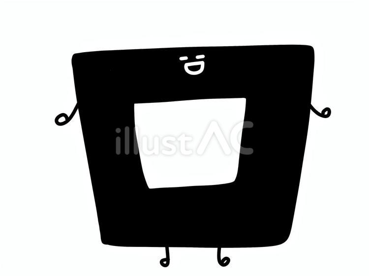 カタカナの「ロ」の文字 カタカナ,ロ,ラ行のイラスト素材