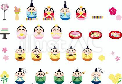 ひな祭りアイコンセット
