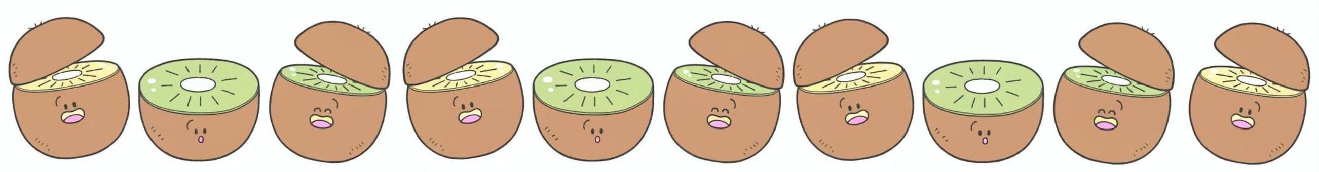 キウイの手描きライン素材2 キウイ,ライン,手描き,シンプル,果物,単品,フルーツ,食べ物,挿絵,素材のイラスト素材