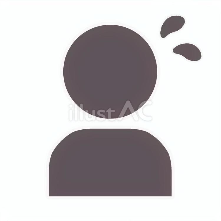 汗をかく人 人,人物,汗のイラスト素材
