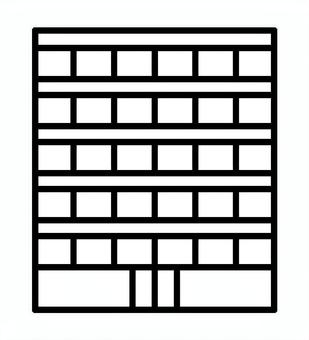 シンプルなマンション・ビル ビル,マンション,会社,正面,窓,オフィス,社屋,企業,経営,ビジネスのイラスト素材