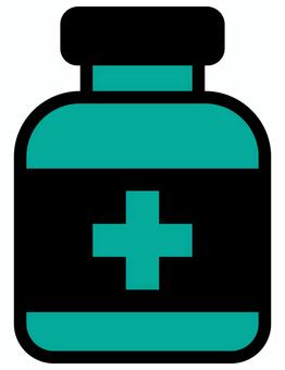 薬の瓶のアイコン 緑 薬,瓶,アイコン,医療,病院,病気,薬局,健康,薬瓶,医療品のイラスト素材