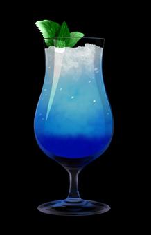青と水色のカクテル 青と水色のカクテル 酒,カクテル,チャイナブルー,ブルーキュラソー,アルコールのイラスト素材