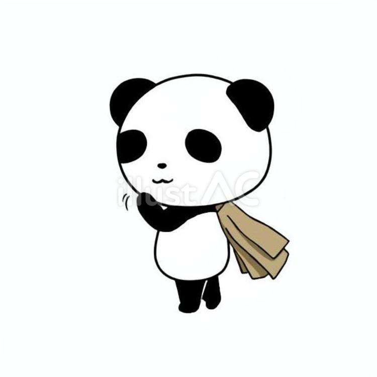 Free Vectors | Panda turns around and says bye-bye