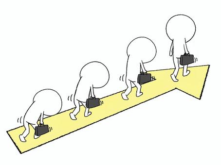 歩くシルエット シルエット,歩く,疲労,変化,元気,カバン,イメージ,お知らせ用,宣伝用,pop調のイラスト素材