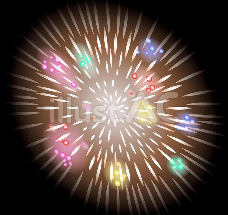 ai打ち上げ花火13芯割・芯入り 芯入り,花火,打ち上げ花火のイラスト素材
