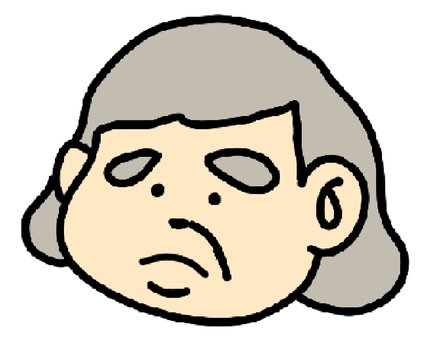 おばあさん（しゅん） おばあさん,喜怒哀楽,しゅん,シルバー,シンプルのイラスト素材