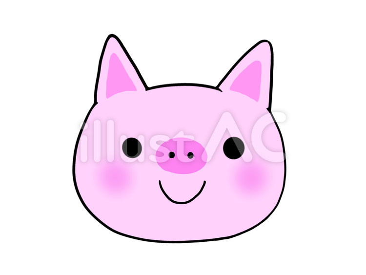 ブタ にっこりイラスト No 無料イラストなら イラストac