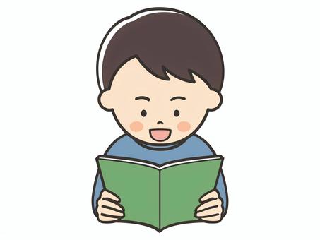 本を読む男性 読書,本,読む,本読み,音読,読み聞かせ,子育て,文庫,小説,物語のイラスト素材