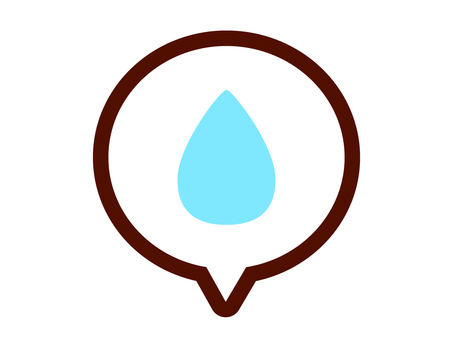 かわいい汗・しずくの吹き出しのイラスト 汗,吹き出し,困る,焦る,あきれる,しずく,水,記号,かわいい,おしゃれのイラスト素材