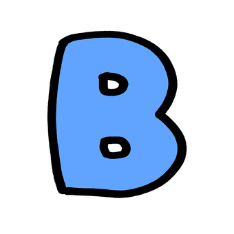 手描きB アルファベット,b,文字,手描き,英語のイラスト素材