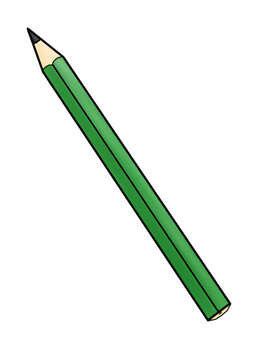 Thin pencil, pencil, stationery, green, JPG and PNG