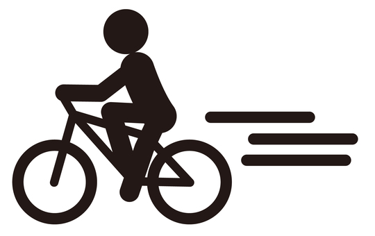 自転車に乗る棒人間 アイコン,ピクトグラム,シルエット,棒人間,自転車のイラスト素材